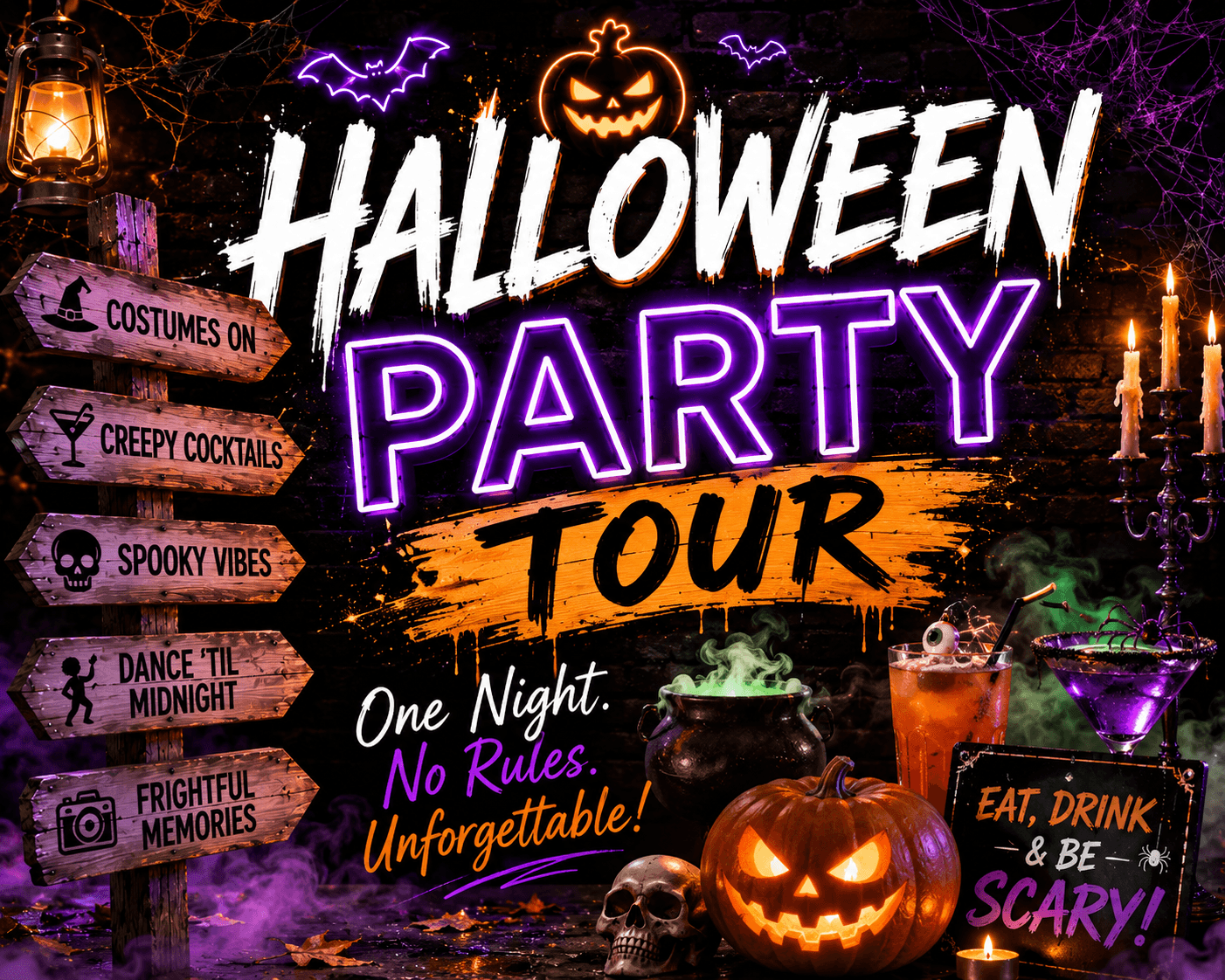 Halloween Parties aboard Triangle Party Wheels