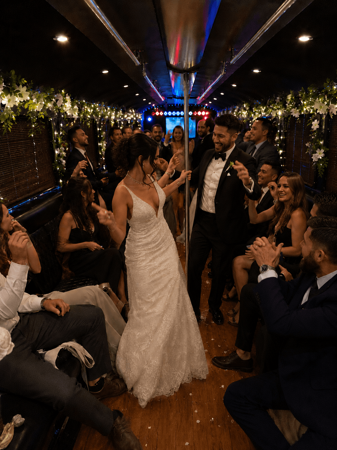 Wedding Transportation with Triangle Party Wheels